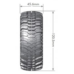 CR-Champ Tires - Rims 1.9" Black 1/10 (x2) Louise RC Louise RC L-T3231VB - 2
