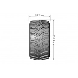 MT-Cyclone Tires + Traxxas Maxx Black Chrome Rims (x2) Louise RC Louise RC L-T3331SBC - 2