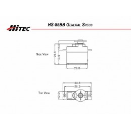 Servo mini HS-85BB Hitec Hitec 112085 - 3
