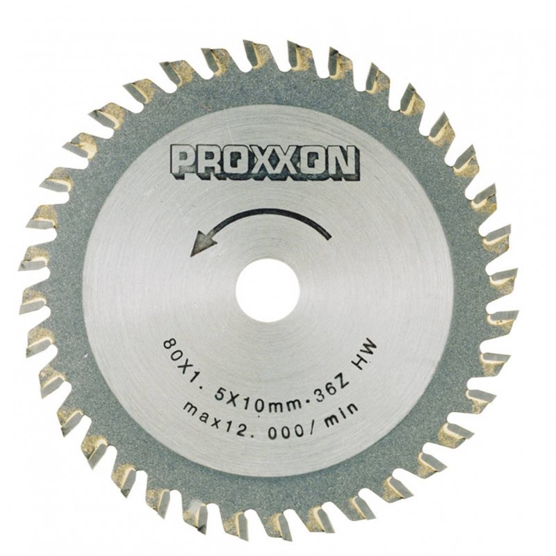 Lame de scie à plaquettes carbure 80 mm, 36 dents Proxxon Proxxon PRX-28732 - 1