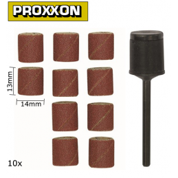 Abrasive cylinders in corundum 14mm grain 120 (x10) + support Proxxon Proxxon PRX-28978 - 1