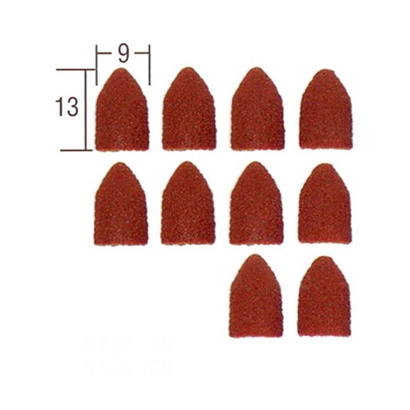 Cylindres abrasifs forme capuchon 9mm grain 80 et 150 (x10) Proxxon Proxxon PRX-28989 - 1