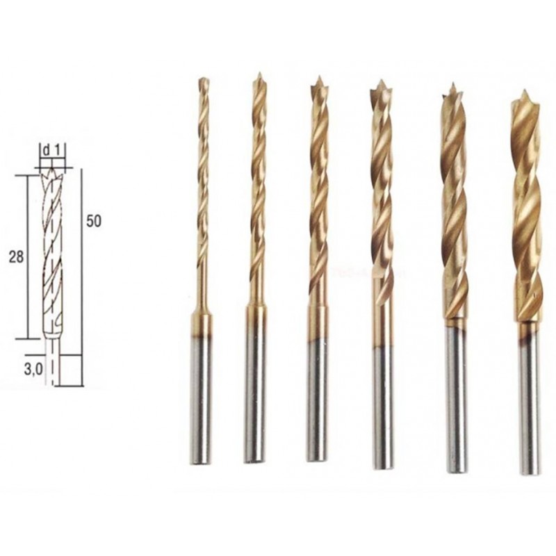 HSS drills with centering tip, 6 pieces, 1.5 to 4 mm Proxxon Proxxon PRX-28876 - 1