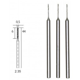 Steel HSS drills, Ø 0.5 mm, 3 pieces Proxxon Proxxon PRX-28864 - 1