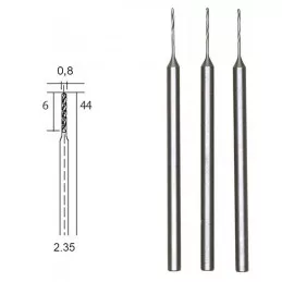 HSS steel drill bits, Ø 0.8 mm, 3 pieces Proxxon Proxxon PRX-28852 - 1