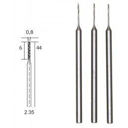 Steel HSS drills, Ø 0.8 mm, 3 pieces Proxxon Proxxon PRX-28852 - 1