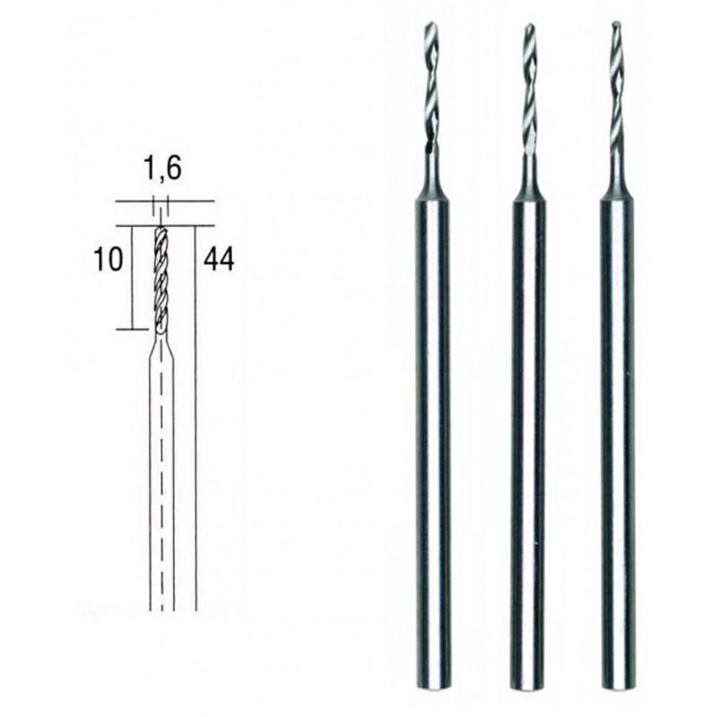 HSS steel drill bits, Ø 1.0 mm, 3 pieces Proxxon Proxxon PRX-28854 - 1