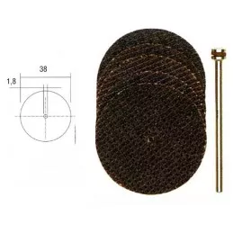 38mm (x5) aluminum oxide reinforced cutting discs + Proxxon stand Proxxon PRX-28818 - 1