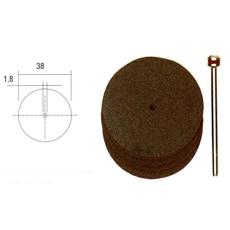 38mm (x5) corundum cutting discs + Proxxon support Proxxon PRX-28820 - 1