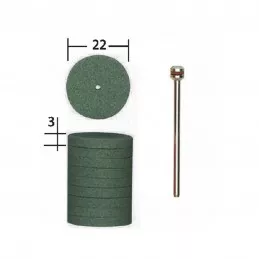 Silicon carbide grinding wheels, disc shape, Ø 22mm (x10) + 1 proxxon rod Proxxon PRX-28304 - 1