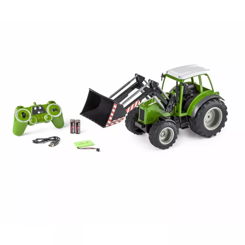 Green tractor with front bucket 1/16 RTR Carson Carson 500907347 - 1
