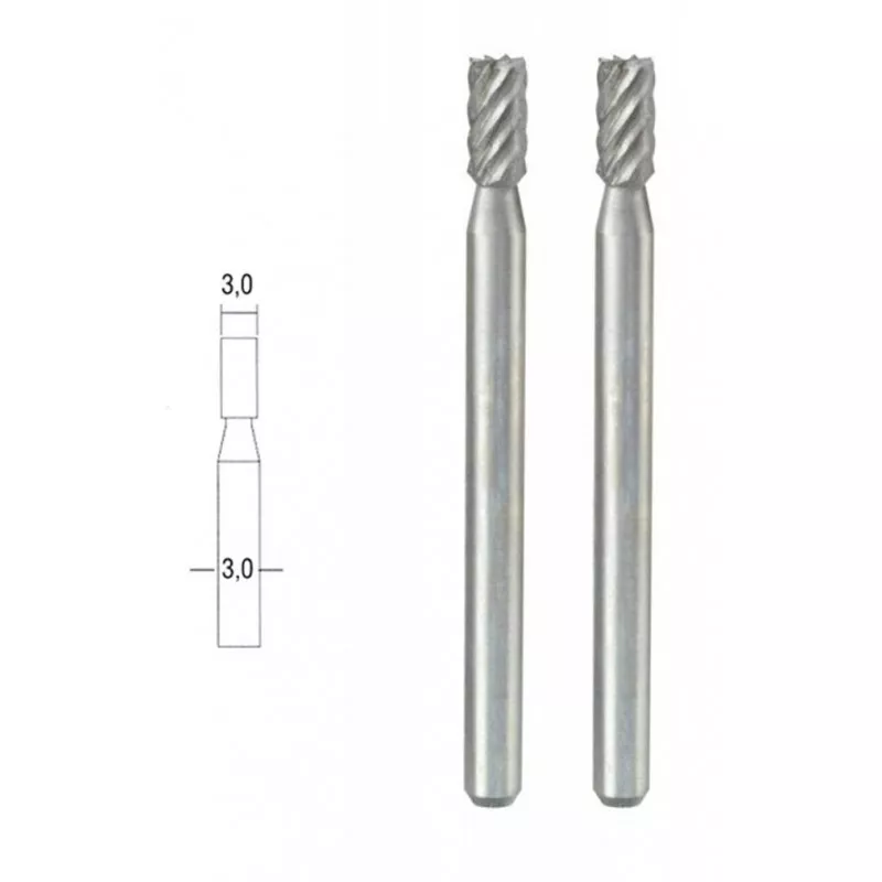 Cutter tip steel wolfram-vanadium, cylindrical Ø 3mm (x2) Proxxon Proxxon PRX-28722 - 1