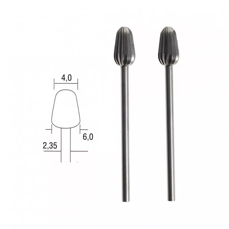 Wolfram-vanadium steel tip cutter, cone Ø 6mm (x2) Proxxon Proxxon PRX-28723 - 1