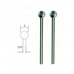 Cutter tip steel wolfram-vanadium, ball Ø 6mm (x2) Proxxon Proxxon PRX-28725 - 1