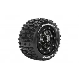 Pneus MT-Pioneer + Jantes Chrome Noir Traxxas Maxx (x2) Louise RC Louise RC L-T3329SBC - 1
