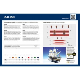 Bateau Galion 1/200 Heller + colle et peintures Heller HEL-56835 - 3