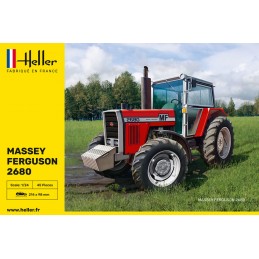 Tracteur Massey-Ferguson 2680 1/24 Heller + colle et peintures Heller HEL-57402 - 2