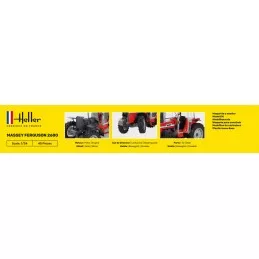 Tracteur Massey-Ferguson 2680 1/24 Heller + colle et peintures Heller HEL-57402 - 4