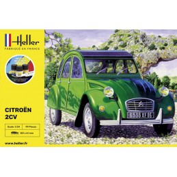 Citroen 2CV 1/24 Heller + colle et peintures Heller 56765 - 2