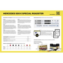 Mercedes 500 K Special Roadster 1/24 Heller + glue and paints Heller 56710 - 3