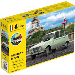 Renault 4L 1/24 Heller + colle et peintures Heller HEL-56759 - 1