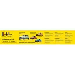 Renault 4L 1/24 Heller + colle et peintures Heller HEL-56759 - 4