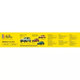 Renault 4L 1/24 Heller + glue and paints Heller HEL-56759 - 4