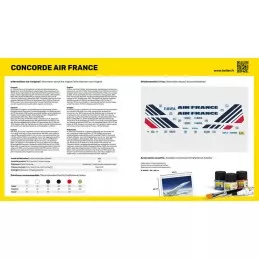 Concorde Air France 1/125 Heller + colle et peintures Heller HEL-56445 - 3