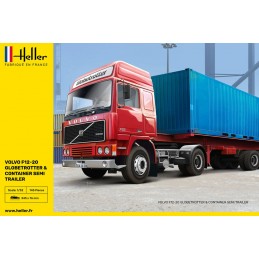 Volvo F12-20 Globetrotter & Semi-trailer container 1/32 Heller Heller HEL-81702 - 2