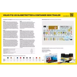 Volvo F12-20 Globetrotter & Semi-trailer container 1/32 Heller Heller HEL-81702 - 3