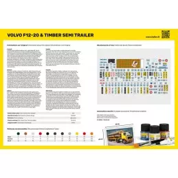 Volvo F12-20 Globetrotter & semi-trailer logs 1/32 Heller Heller HEL-81704 - 3