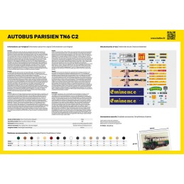 Bus Parisien TN6 C2 1/24 Heller + glue and paints Heller 56789 - 3