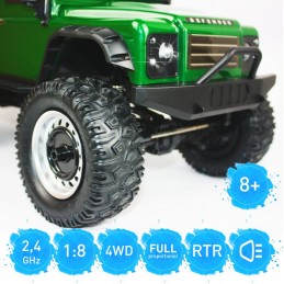 Crawler Land Rover Defender Green 4WD 2.4Ghz 1/8 RTR Siva Siva SV-50560 - 2