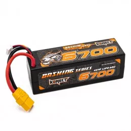 Li-Po 6700mAh 60C 4S 14.8V coqué (XT90) Bashing Konect Hobbytech KN-LP4S6700BASH-XT - 1