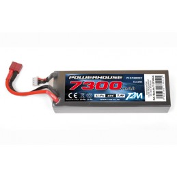 Li-Po 7300mAh 60C 2S 7.4V shelled (Dean) T2M T2M T1373002C - 1