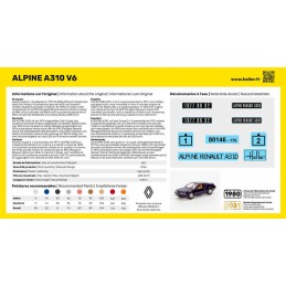 Alpine A310 V6 1/43 Heller + colle et peintures Heller HEL-56146 - 3