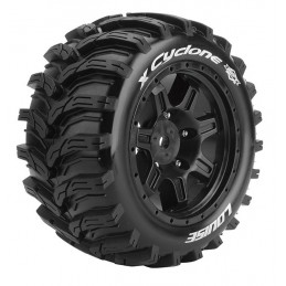 X-Cyclone Tires + Black Traxxas X-Maxx Rims (x2) Louise RC Louise RC L-T3298B - 1