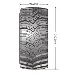 X-Cyclone Tires + Black Traxxas X-Maxx Rims (x2) Louise RC Louise RC L-T3298B - 2