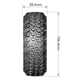 Cr-Griffin class 1 tires + 1.9" black wheels class 1 1/10 (x2) Louise RC Louise RC L-T3344VB - 2