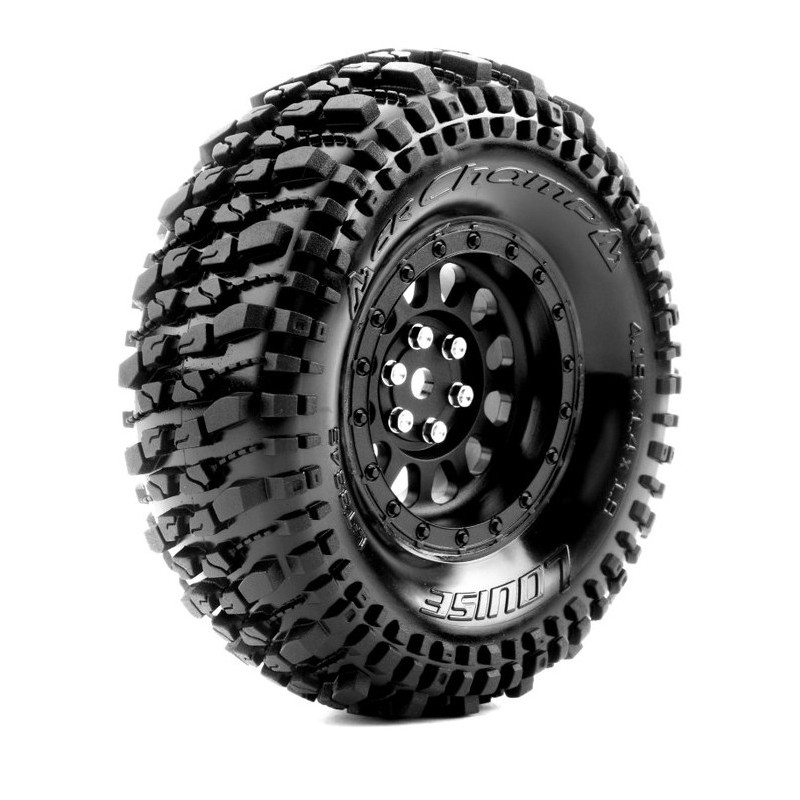 Pneus CR-Champ class 1 + Jantes 1.9" Noir 1/10 (x2) Louise RC Louise RC L-T3345VB - 1