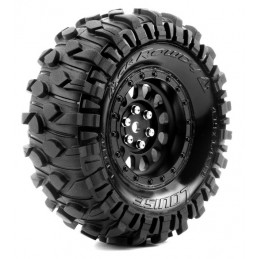 Cr-Rowdy class 1 tires + Rims 1.9" Black 1/10 (x2) Louise RC Louise RC L-T3347VB - 1