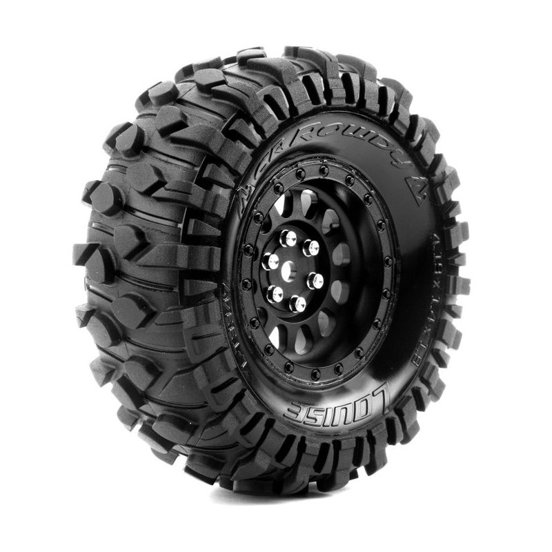 Pneus CR-Rowdy class 1 + Jantes 1.9" Noir 1/10 (x2) Louise RC Louise RC L-T3347VB - 1