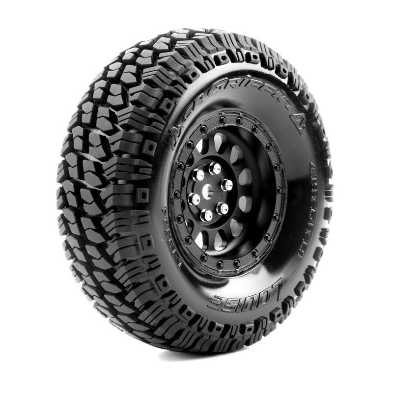 Pneus CR-Griffin class 1 + Jantes 1.9" Noir classe 1 1/10 (x2) Louise RC Louise RC L-T3344VB - 1