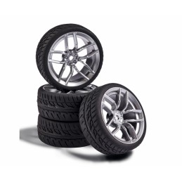 Roues 10 rayons gris 26mm 1/10 (4) Carson Carson 500900160 - 1