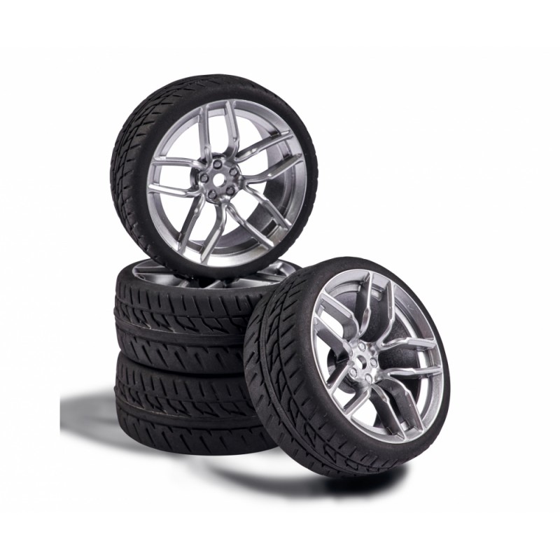 Roues 10 rayons gris 26mm 1/10 (4) Carson Carson 500900160 - 1