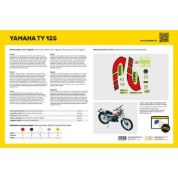 Motorcycle Yamaha TY 125 1/8 Heller Heller HEL-80902 - 3