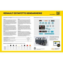 Renault Estafette Gendarmerie 1/24 Heller + glue and paints Heller 56742 - 3