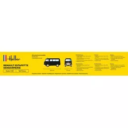 Renault Estafette Gendarmerie 1/24 Heller + glue and paints Heller 56742 - 4