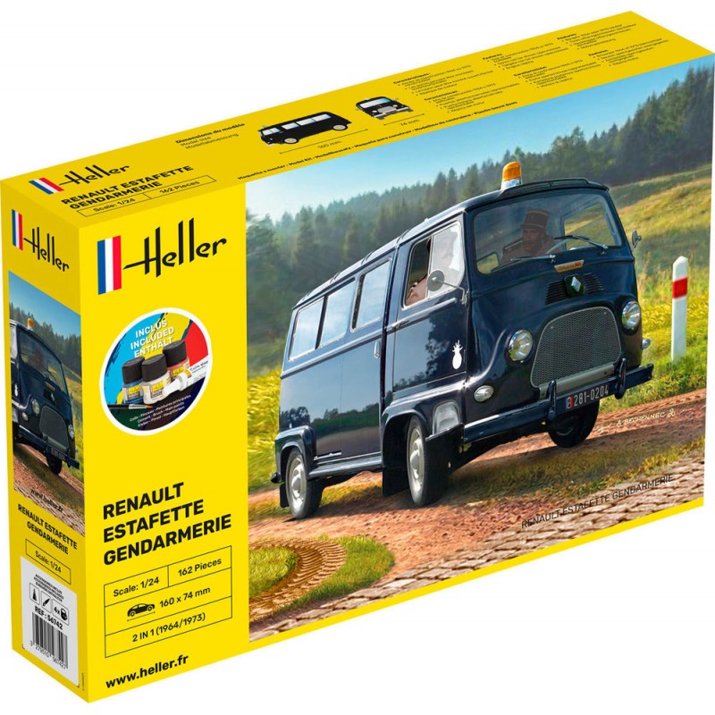 Renault Estafette Gendarmerie 1/24 Heller + glue and paints Heller HEL-56742 - 1