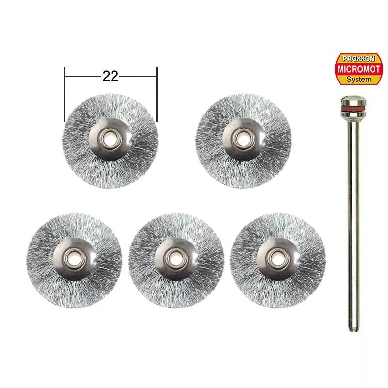 Brushes discs in stainless steel Ø 22 mm (x5) Proxxon Proxxon PRX-28956 - 1